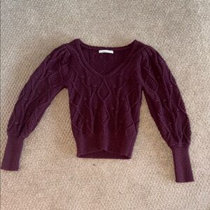 Abercrombie & Fitch Purple V-Neck Sweater